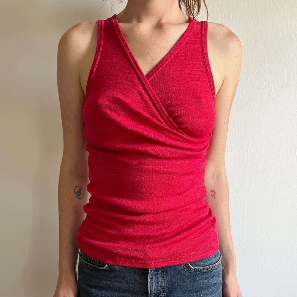Vintage Red Criss-Cross Tank Top — Michael Stars